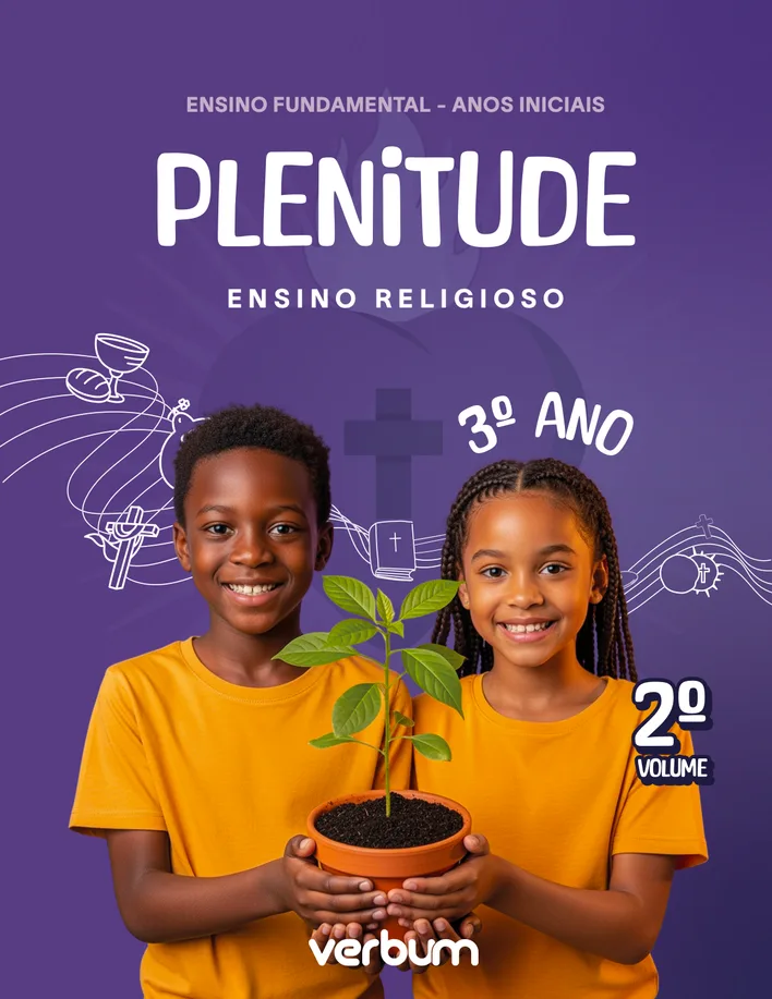 Capa do livro Plenitude, coleção de Ensino Religioso da Verbum Educação